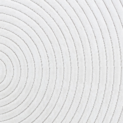 EMIKO Indoor & Outdoor Scandi Modern White Area Rug Swatch