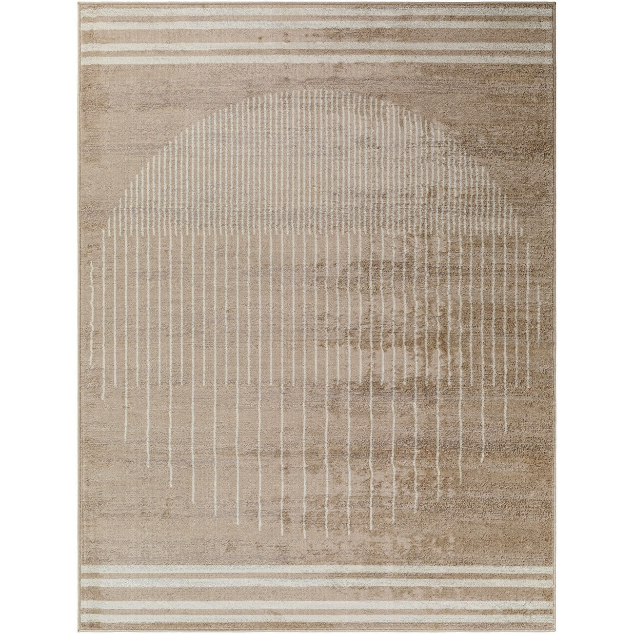 ENSO Scandi Geometric Brown Area Rug Flat