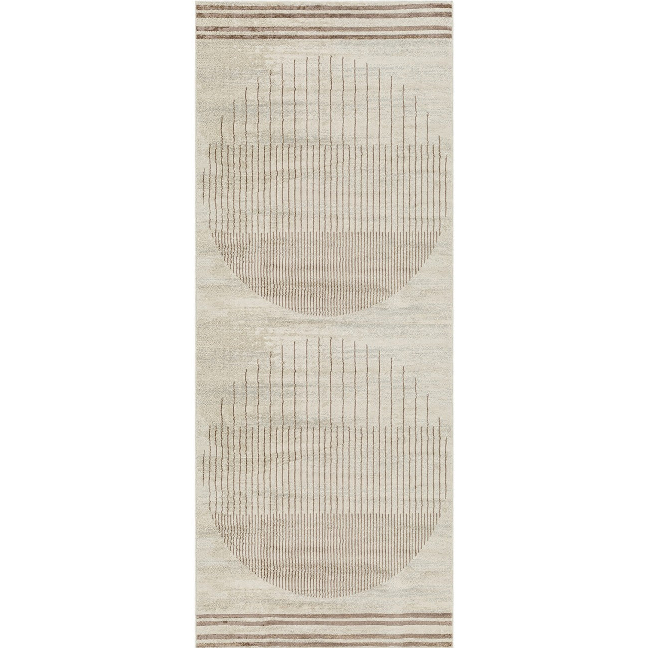 ENSO Scandi Geometric Light Brown Area Rug Flat