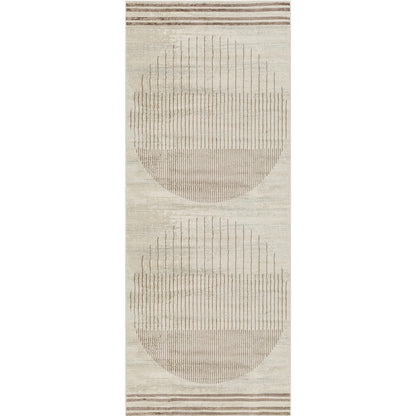ENSO Scandi Geometric Light Brown Area Rug Flat