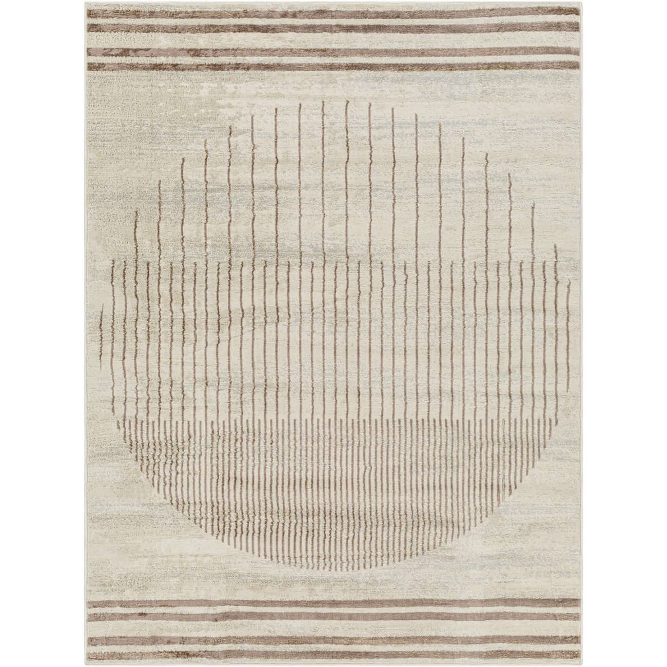 ENSO Scandi Geometric Light Brown Area Rug Flat
