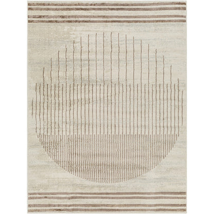 ENSO Scandi Geometric Light Brown Area Rug Flat