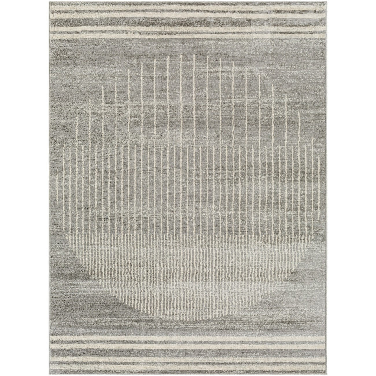 ENSO Scandi Geometric Medium Grey Area Rug Flat
