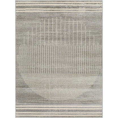 ENSO Scandi Geometric Medium Grey Area Rug Flat