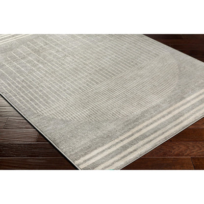 ENSO Scandi Geometric Medium Grey Area Rug Corner