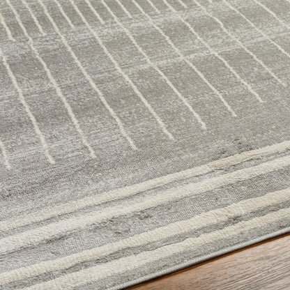 ENSO Scandi Geometric Medium Grey Area Rug Texture
