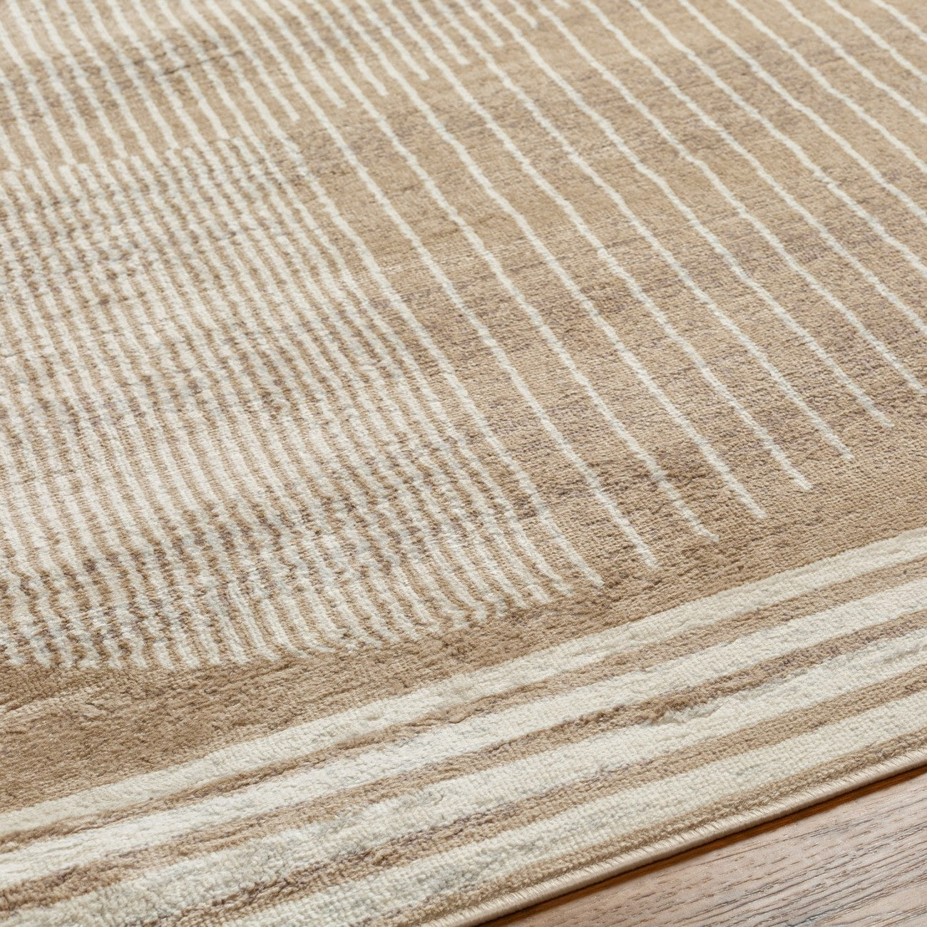 ENSO2 Scandi Geometric Brown Area Rug Texture