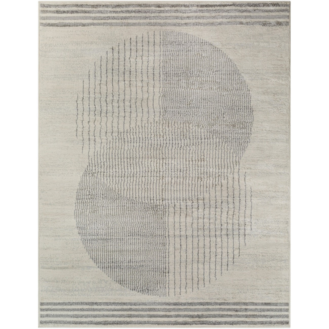 ENSO2 Scandi Geometric Grey Area Rug Flat