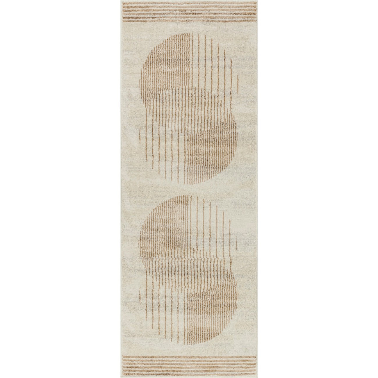 ENSO2 Scandi Geometric Light Brown Area Rug Flat