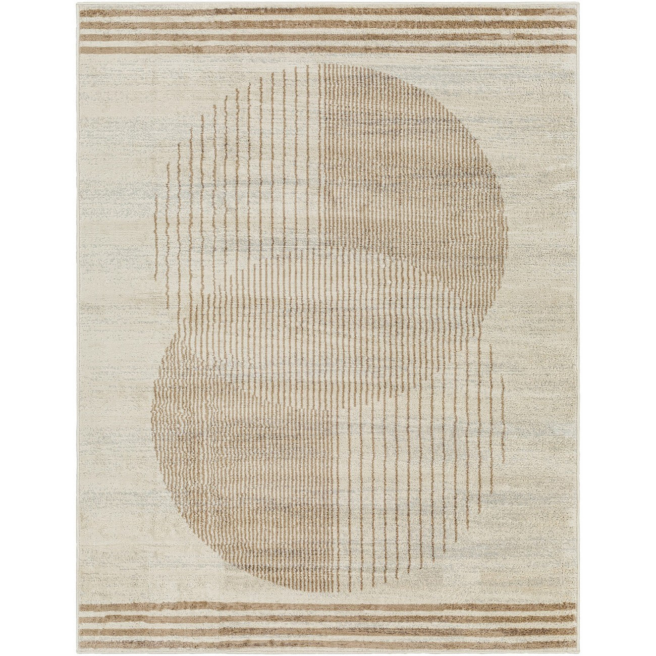 ENSO2 Scandi Geometric Light Brown Area Rug Flat