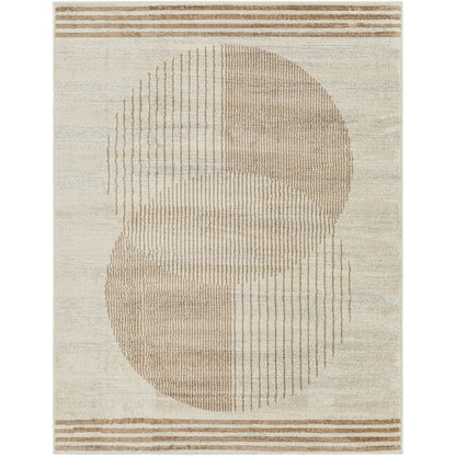 ENSO2 Scandi Geometric Light Brown Area Rug Flat