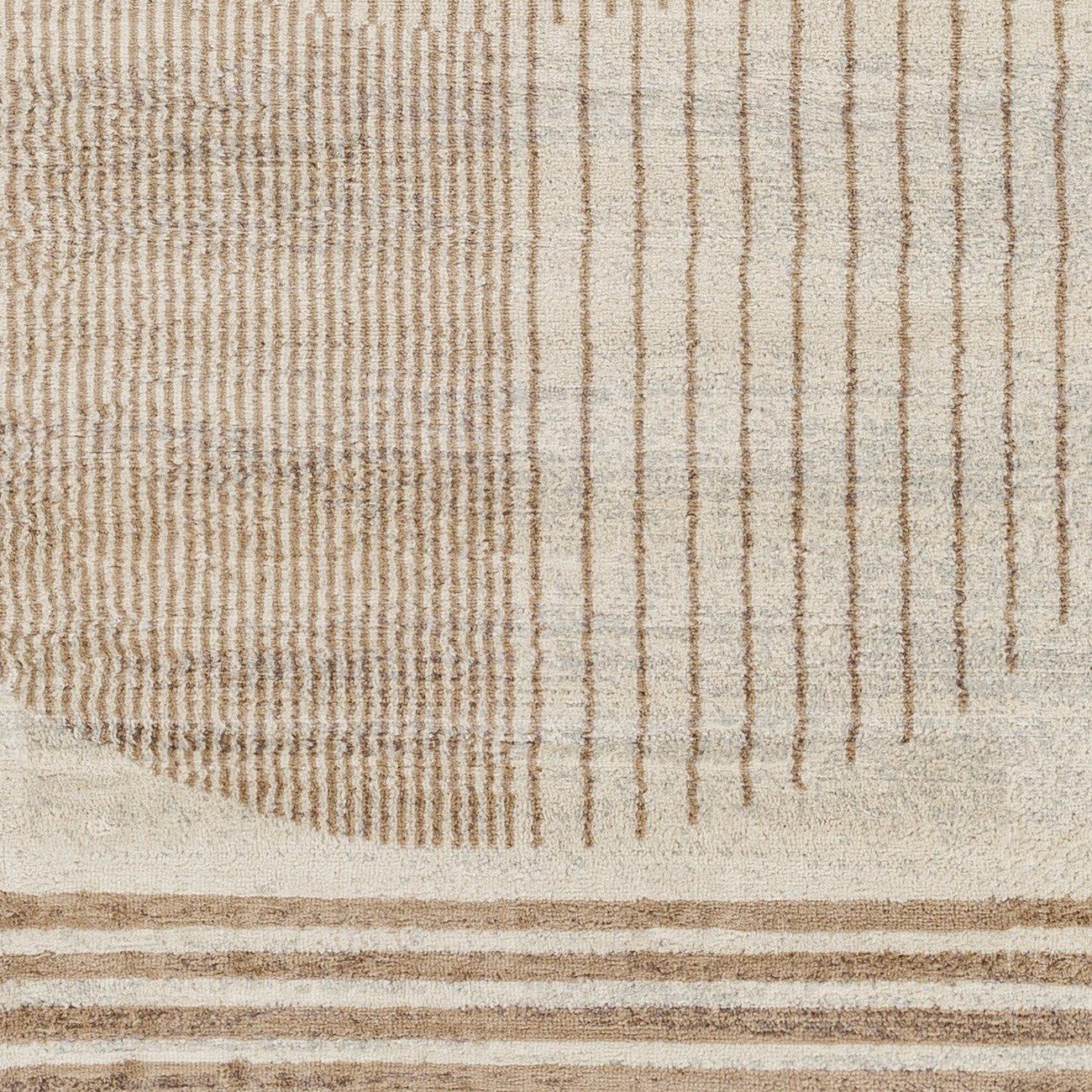 ENSO2 Scandi Geometric Light Brown Area Rug Swatch