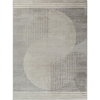ENSO2 Scandi Geometric Light Grey Area Rug Flat