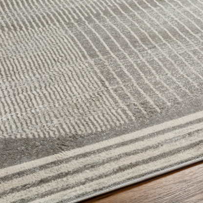 ENSO2 Scandi Geometric Light Grey Area Rug Texture
