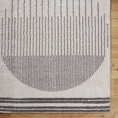 ENSO3 Machine Washable Modern Shaggy Charcoal Area Rug Overhead
