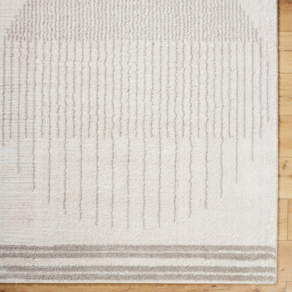 ENSO3 Machine Washable Modern Shaggy Medium Grey Area Rug Overhead