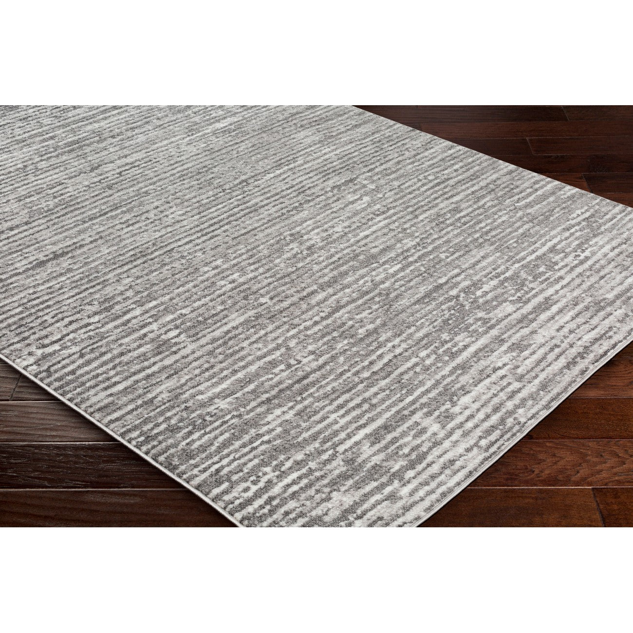 EVAN Scandi Modern Light Grey Area Rug Corner