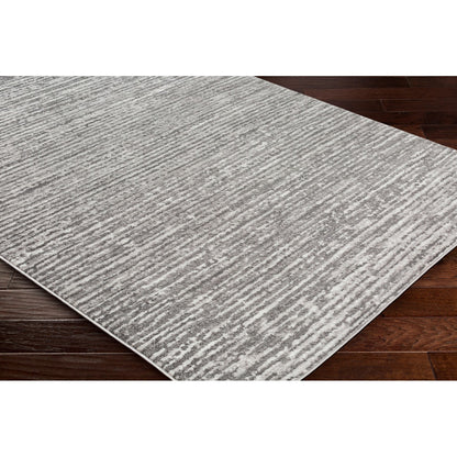 EVAN Scandi Modern Light Grey Area Rug Corner