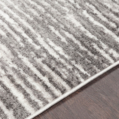 EVAN Scandi Modern Light Grey Area Rug Texture