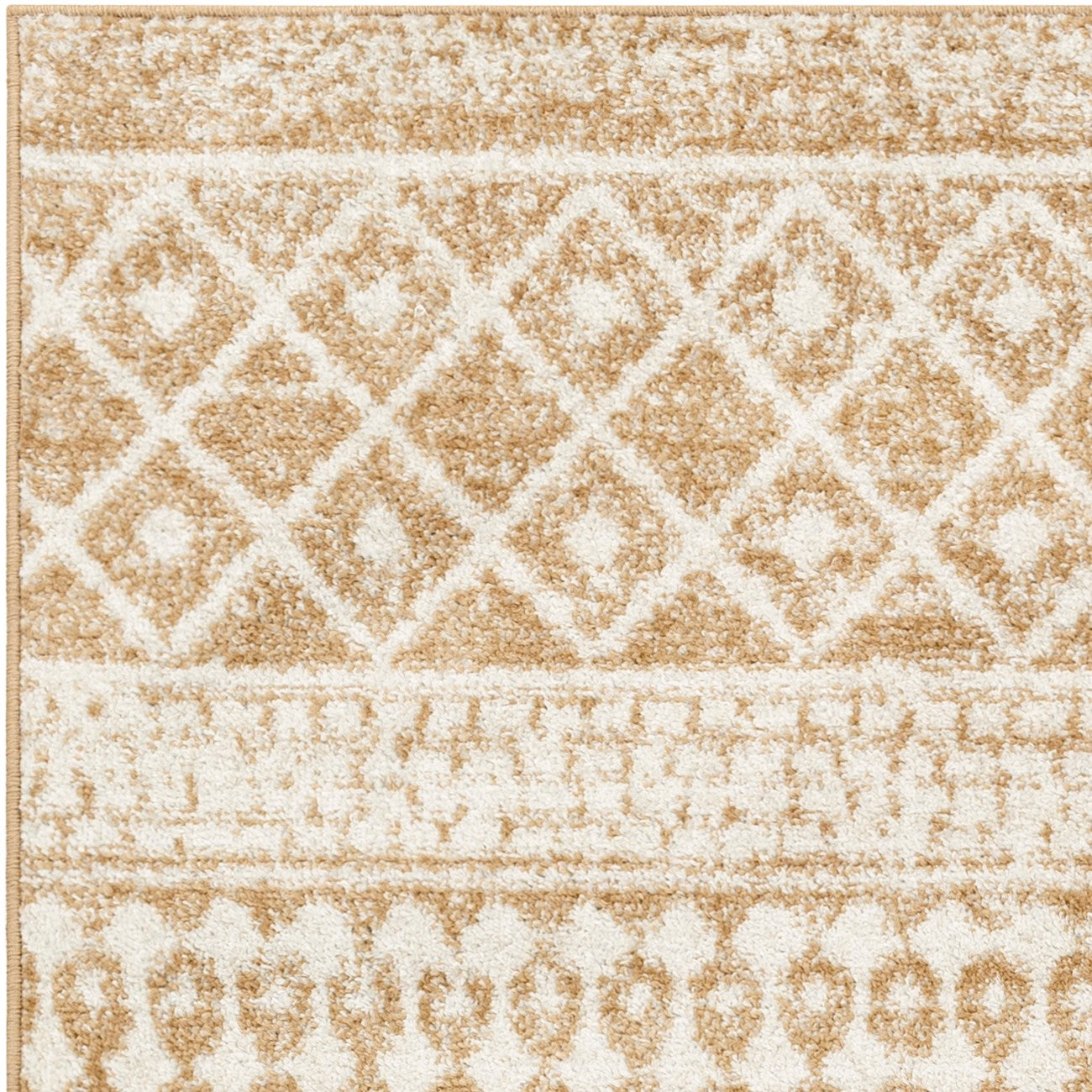 MILA Scandi Geometric Caramel Area Rug Zoom