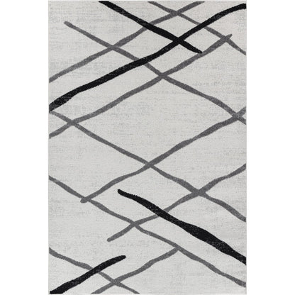 FELICIA Scandi Geometric Grey Area Rug Flat