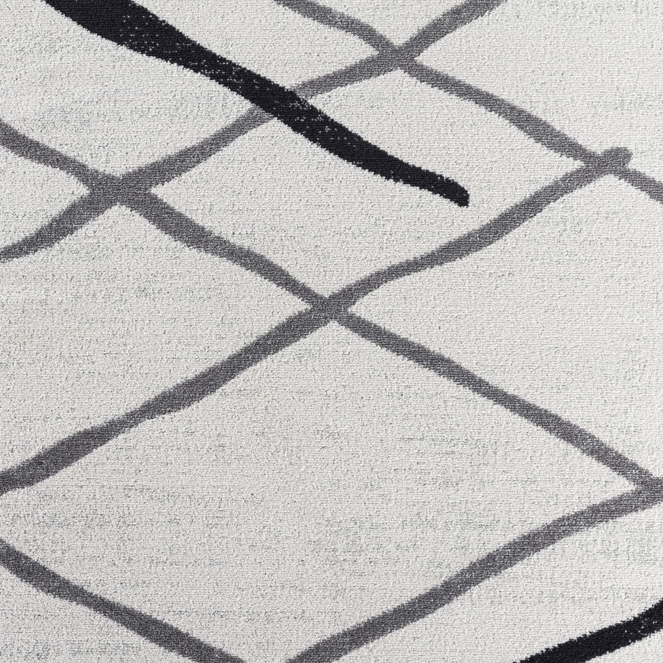 FELICIA Scandi Geometric Grey Area Rug Swatch