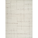 Ava Scandi Modern High Pile Ivory/Brown Rug