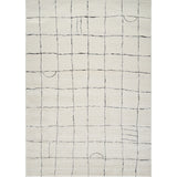 Hope Scandi Modern High Pile Ivory/Black Rug