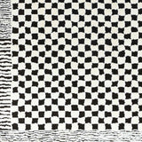 Ekta Scandi Modern High Pile Ivory/Black Checkered Rug - Image 7