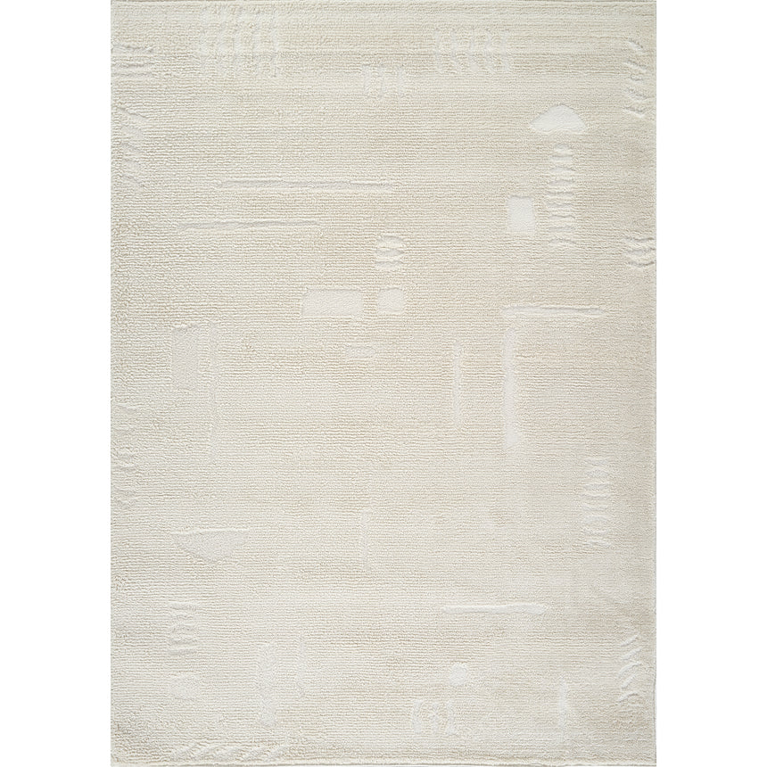 Rita Scandi Modern High Pile Ivory/Off-White Rug