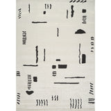 Rita Scandi Modern High Pile Ivory/Black Rug