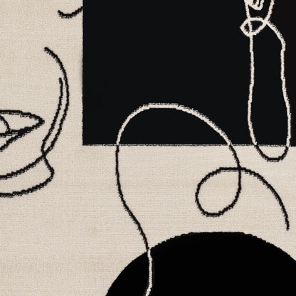 FRANCESCA Scandi Modern Beige Area Rug Swatch