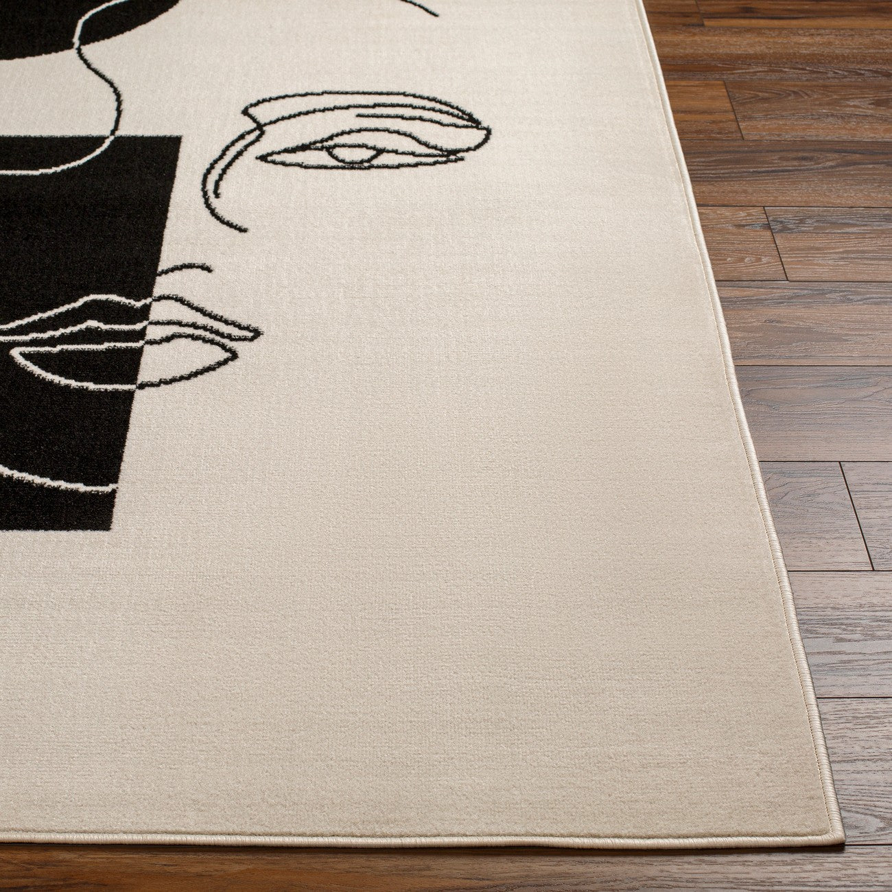 FRANCESCA Scandi Modern Beige Area Rug Front