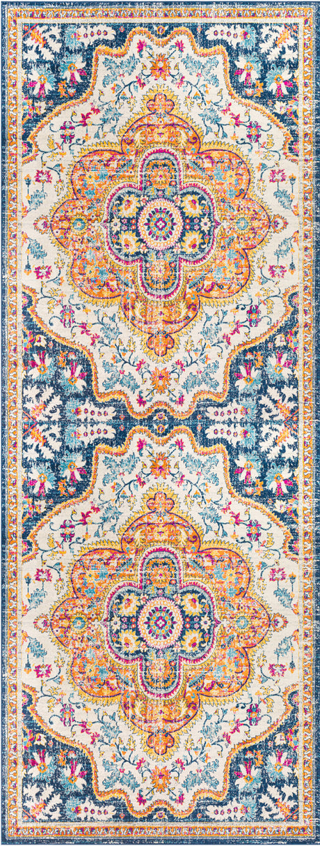 Willow Vintage Oriental Boho Navy Rug - Image 1