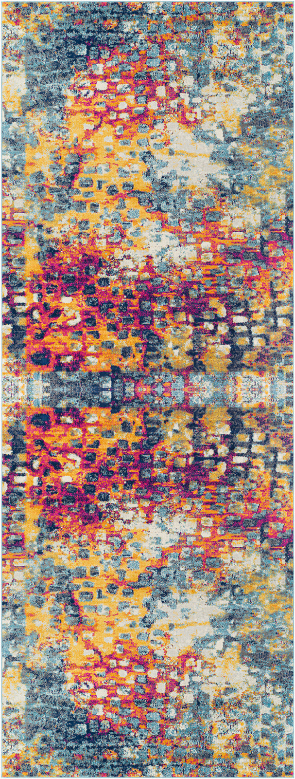 Amaya Abstract Modern Marble Saffron Rug