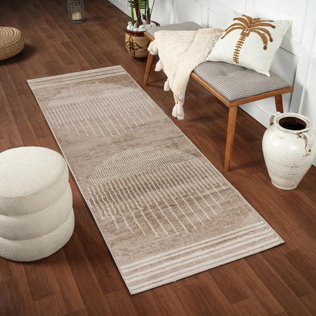 Enso Scandi Geometric Brown Rug - Image 2
