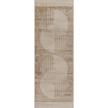 Enso2 Scandi Geometric Brown Rug - Image 1