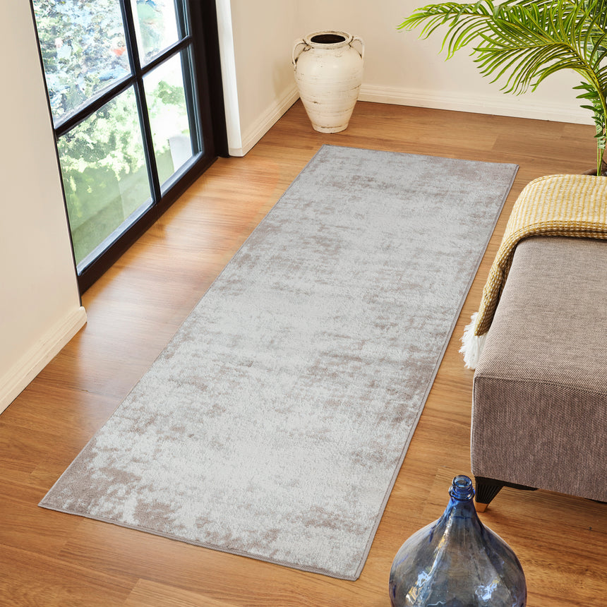 Milena Abstract Modern Marble Beige/White Rug