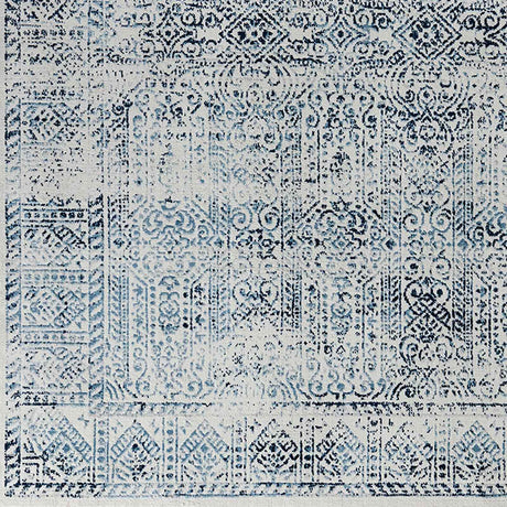 Dania Vintage Oriental Boho Blue/White Rug - Image 8