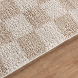 Izaline Machine Washable Modern Shaggy Beige Rug