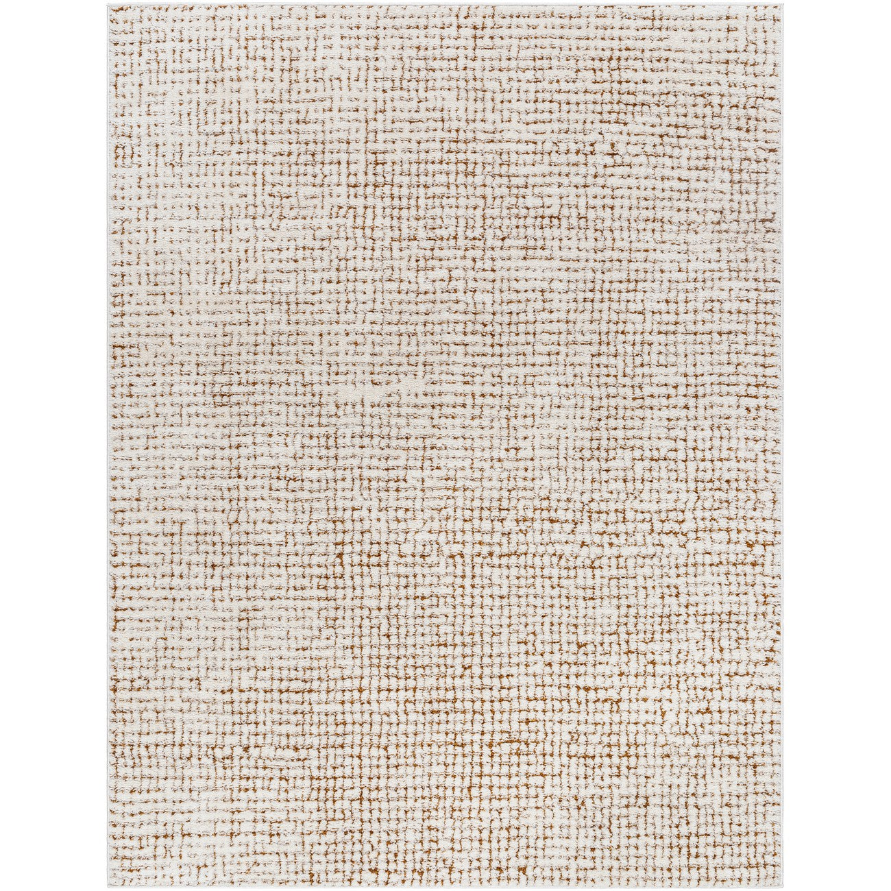 AMANDINE Scandi Modern High Pile Ivory/Brown Area Rug Flat