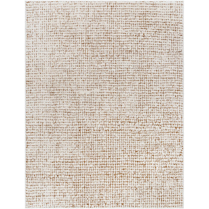 AMANDINE Scandi Modern High Pile Ivory/Brown Area Rug Flat