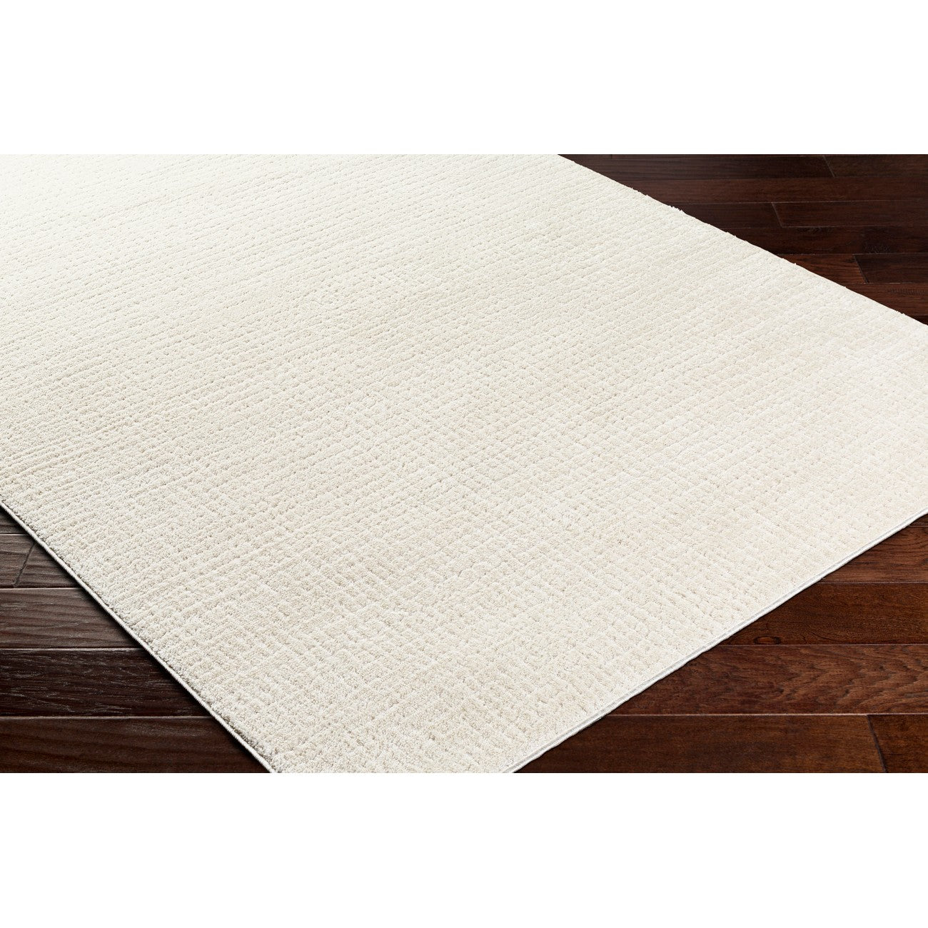 AMANDINE Scandi Modern High Pile Ivory/Off-White Area Rug Corner