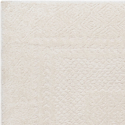 AMBRE Scandi Modern High Pile Ivory/Off-White Area Rug Zoom