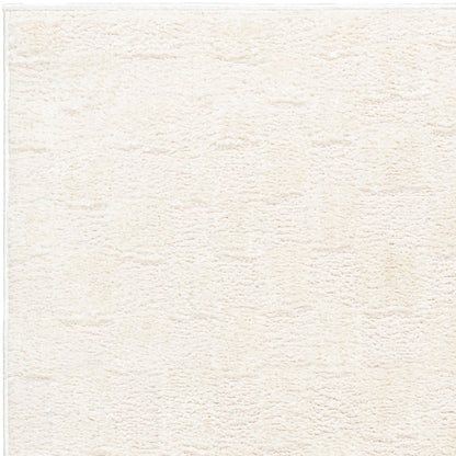 IRINA Scandi Modern High Pile Off-White/Ivory Checkered Area Rug Zoom