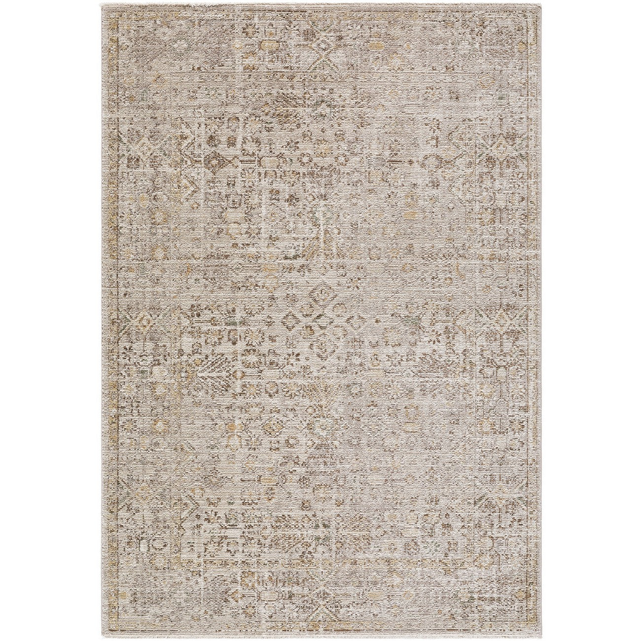 GABRY Galey Alix x Livabliss Vintage Traditional Oriental Boho Brown/Taupe Area Rug Flat
