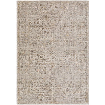 GABRY Galey Alix x Livabliss Vintage Traditional Oriental Boho Brown/Taupe Area Rug Flat