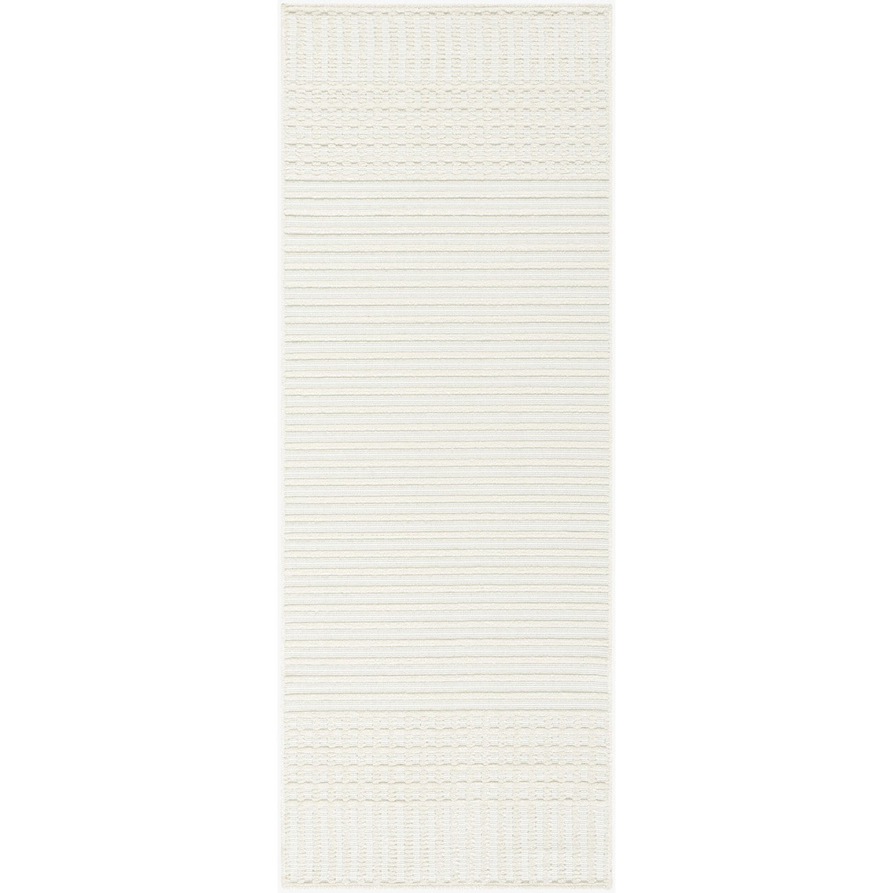 GAURI Machine Washable Modern Ivory Area Rug Flat
