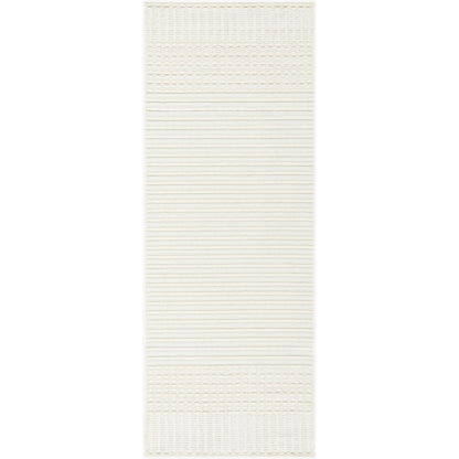 GAURI Machine Washable Modern Ivory Area Rug Flat
