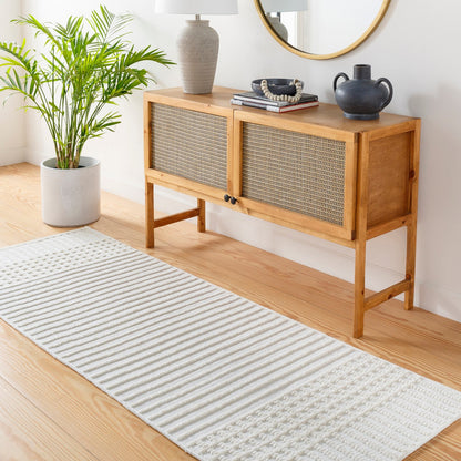 GAURI Machine Washable Modern Ivory Area Rug Roomscene